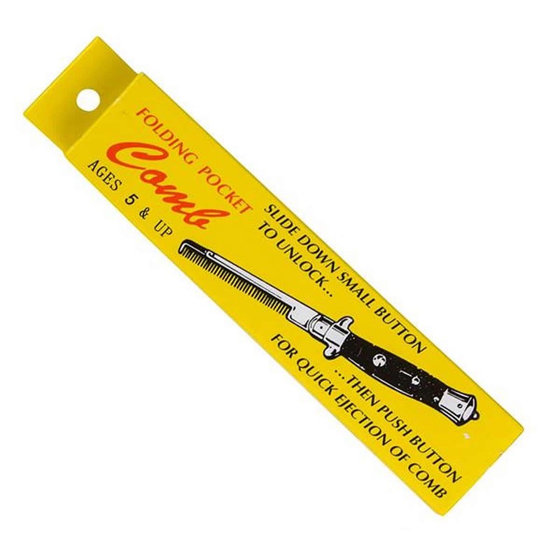 Rhode Island Novelty 9" Stainless Steel Switch-Blade Folding Pocket Comb