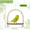 LuckyOpt Wooden Bird Swing, 23 x 18 cm, Bird Cage