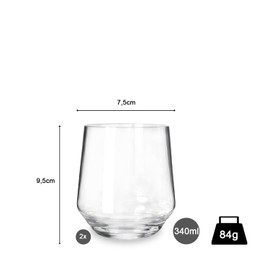 Moritz Milano Water Glasses 370 ml Camping Glasses Water Glasses Tumbler Shatterproof Scratch-Resistant