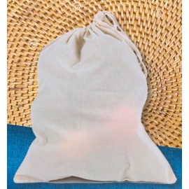 Unbranded Single Drawstring Travel/Produce Bag, Organic Cotton, 12"w x 15"h, Crafting