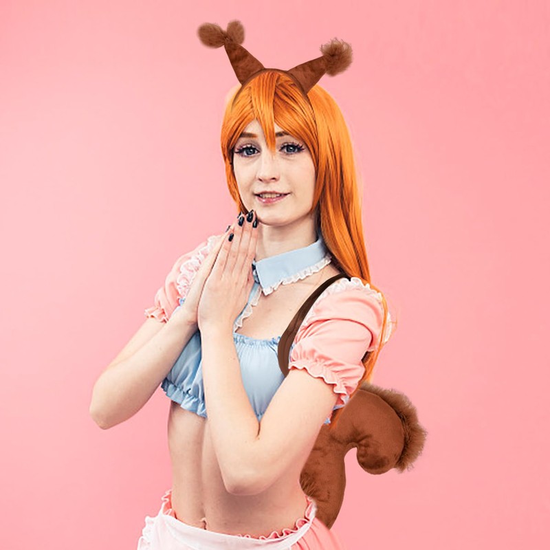 CYNOSURETECH 1 Piece Squirrel Ear Headband and 1 Piece Squirrel