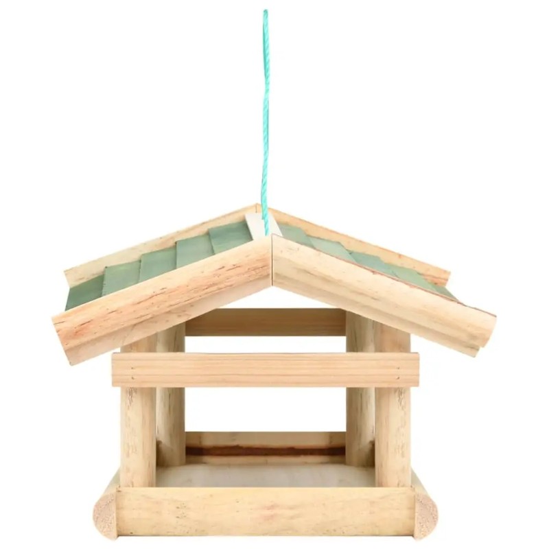 Solid Wood 13.8"x11.6"x8.3" Backyard Bird FeederColor: Brown Color