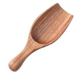NLHL Large Wooden Scoop 1PCS - 6.3Inches Wood Scoop for Coffee Bean Sugar Tea Powder Bath Salt Laundry Detergent, Multipurpose Kitchen Flour Scoop for Big Jars Canisters