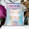 TENPAL Pink Green Press on Nails Almond Acrylic Fake Nails