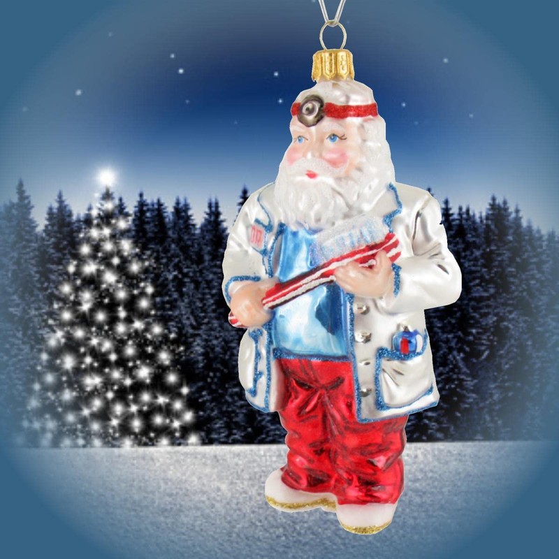 440s Christmas Tree Hanger Dentist Santa Christmas Decoration Funny Christmas