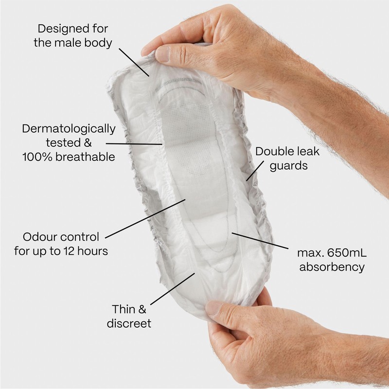 Invizi Male Guards Level 3 – Ultra-Absorbent Disposable Guards for