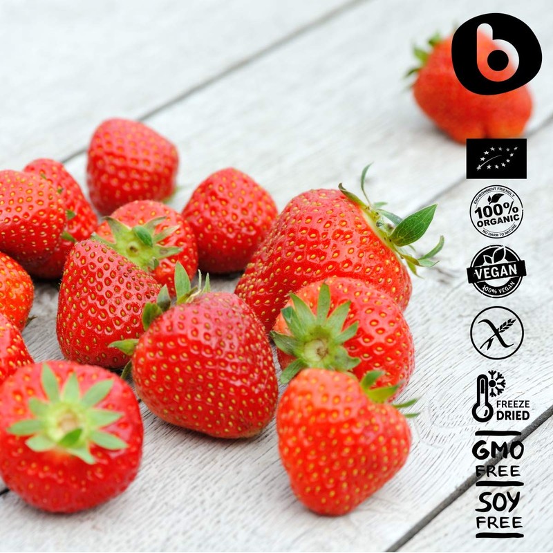 Organic Freeze Dried Strawberry Powder from Freeze Dried Strawberries, Rich