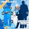 45" Large Foldable Snow Sled，Rolled Up Portable Snow Sleds for