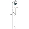 Esschert Staked Metal Mechanical Bluebird Rocker, 54" H