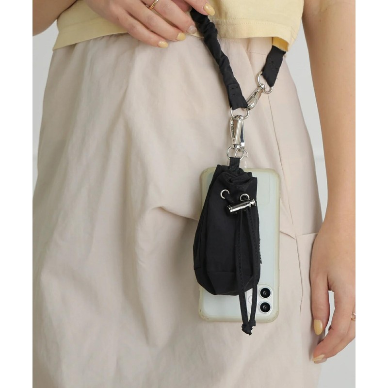 Altrose Smartphone Strap, Smartphone Shoulder Strap, Pouch Included, Simple, Black