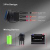 APIELE Waterproof Round Rocker Toggle Switch 2 Position DC 12V