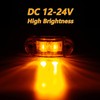 ALFU 10 Pack Amber DC12-24V IP68 Waterproof LED Trailer Lights