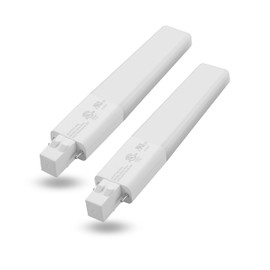 GX23 Base LED Bulbs, 6W (13W CFL Equivalent) Slim 2-Pin PL Horizontal LED Light, 5000K Cool Light, 360° Beam, 120–277V Plug-and-Play, Energy Efficient CFL Replacement, UL Listed – 2 Pack