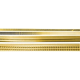 Decorative Wax Strips Assortment, 22 cm, Pack of 12 Gold Shiny Gold Shiny