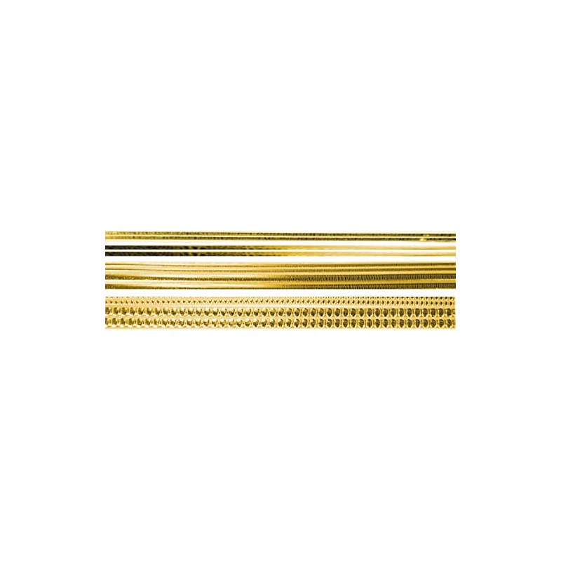 Decorative Wax Strips Assortment, 22 cm, Pack of 12 Gold