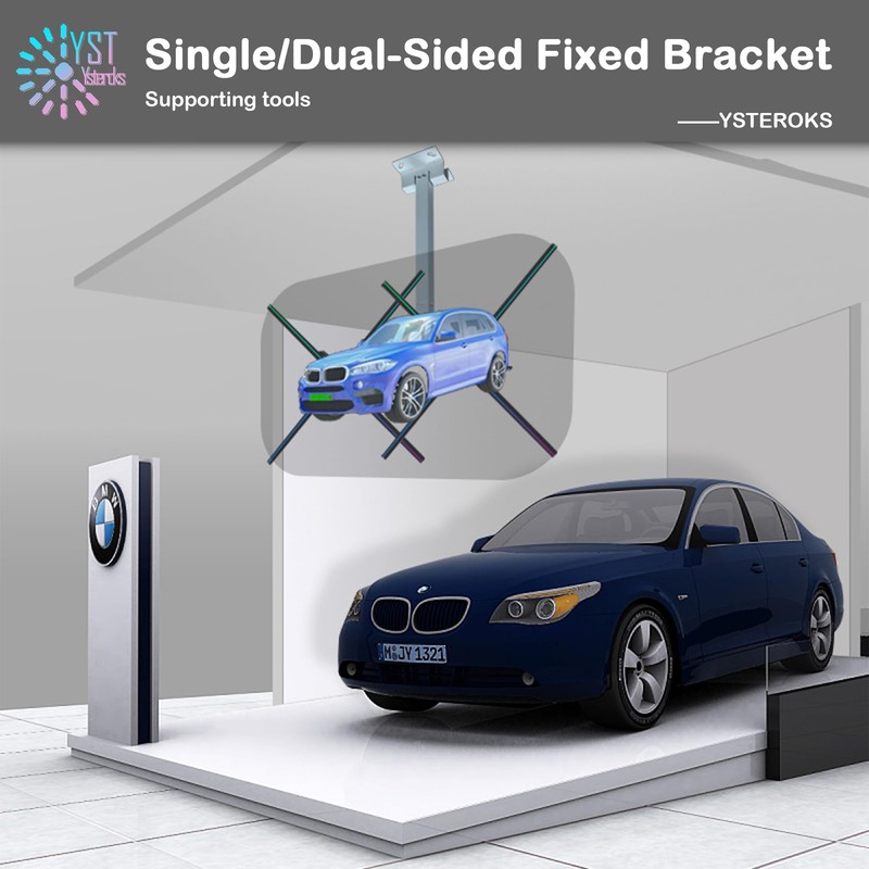 YSTEROKS 3D Holographic Fan Display Bracket Adjustable Ceiling Bracket for
