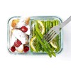 Glasslock Duo 3 Piece Clear Tempered Glass Microwave, Dishwasher, Freezer,