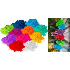 Gulal Holi Powder Premium Quality Multicolored Perfect for Fun Runs, Photoshoots, Holi Festivals, Rangoli - 5 Piece - 100g Each