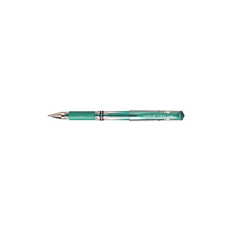 1x Uni-Ball Metallic Green Signo UM-153 Gel Impact Broad Colouring