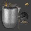 QNK 2pcs #6 6kg Clay Graphite Crucible with Pour Spout