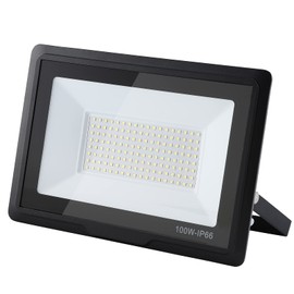 treoir LED Outdoor Spotlight 100 W, Super Bright 10000 LM LED Outdoor Spotlight 6000-6500 K Cool White LED Floodlight, IP66 Waterproof LED Floodlight for Garden, Garage, Backyard, Sports Field
