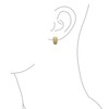 Matte Hammered Shrimp Half Hoop Earrings For Women Cubic Zirconia