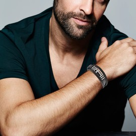 Fahonie Cross Leather Bracelet for Men Multi-Layer Braided Leather Bracelet Stainless Steel Religious Bracelet Gifts for Teenage, 8 Inches