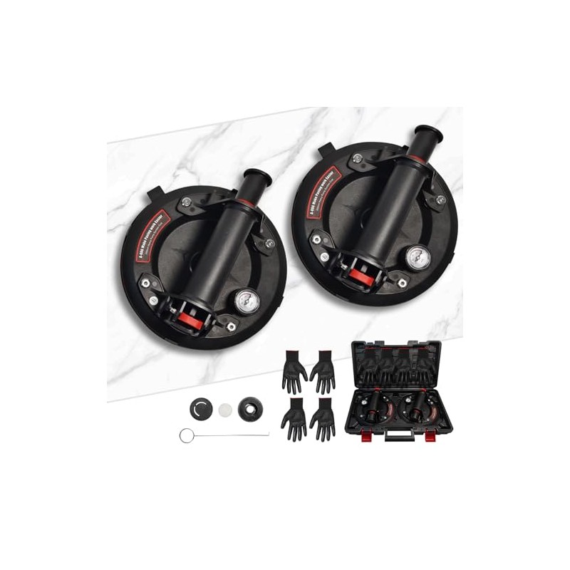 URLINE Glass Suction Cups,8" Heavy Duty Suction Cups with Pressure