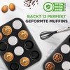 NutriChef Set of 2 Muffin Baking Moulds for 24 Muffins,