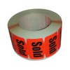 Sold Stickers, Fluorescent Red, 1000