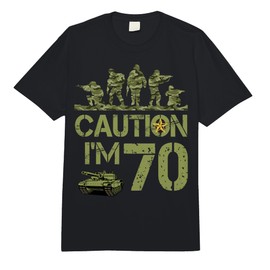 70th Birthday Military I'm 70 Year Old Camo 70 Birthday Comfort Colors Adult Heavyweight T-Shirt