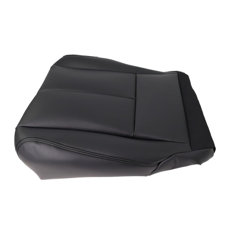 QPCRAP Driver Side Bottom Replacement Leather Seat Cover Perforated Black
