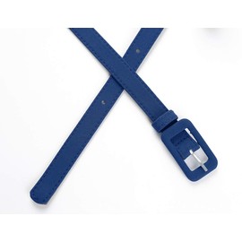 MUXXN Cinturón básico de color sólido para mujer, vestido formal o jeans, Azul marino, L