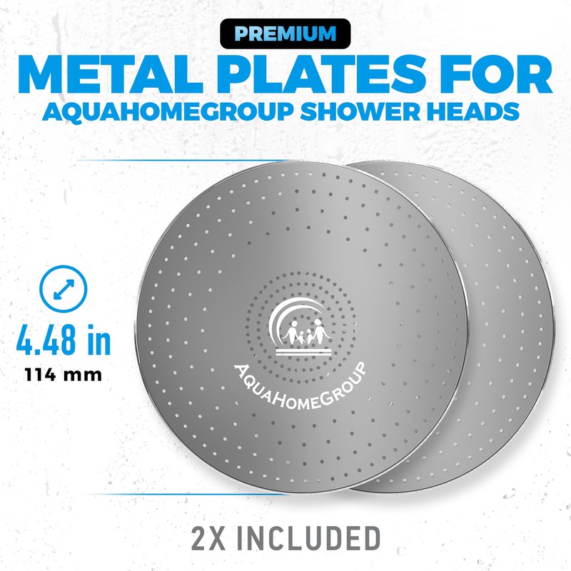 AquaHomeGroup Filtered Shower Head Replacement Spray Plates (Metal, Stainless Steel,