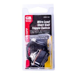 Gardner Bender GSW-125 Electrical Toggle Switch, SPST, ON-OFF, 6 A/125V AC, 6 inch Wire Terminal
