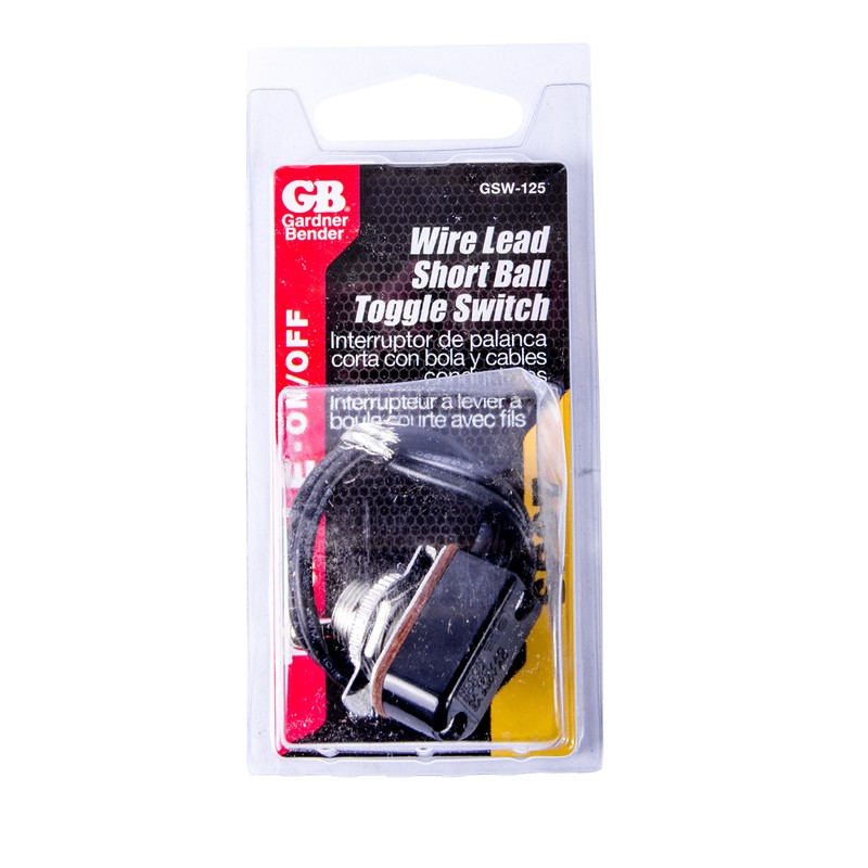 Gardner Bender GSW-125 Electrical Toggle Switch, SPST, ON-OFF, 6 A/125V