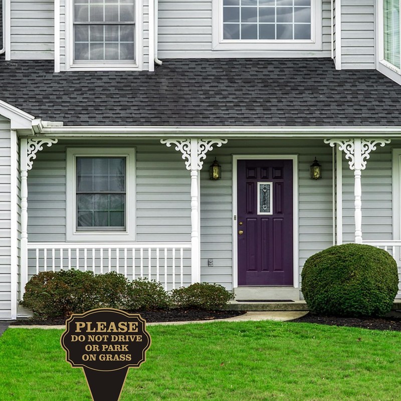 Double Sided Yard Sign,Do Not Drive or Park on Grass