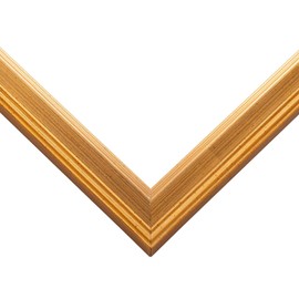 Poster Palooza 11x7 Frame Olde Gold Solid Wood Picture Frame | 0.75 Inch Moulding Width | Includes UV Acrylic Plexiglass, Foam Board Backing & Hanging Hardware