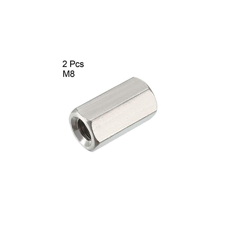 sourcing map M8 X 1.25-Pitch 24mm Length 304 Stainless Steel