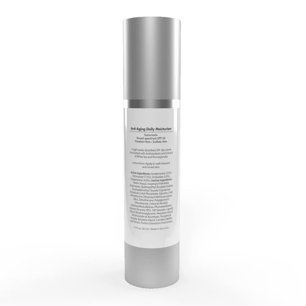 Anti Aging Daily Moisturizer SPF30, broad spectrum face lotion that