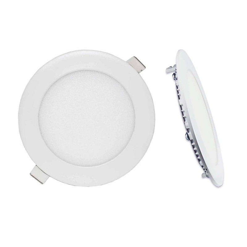 LOWENERGIE 9w LED Round Ceiling Panel Light White Recessed Down
