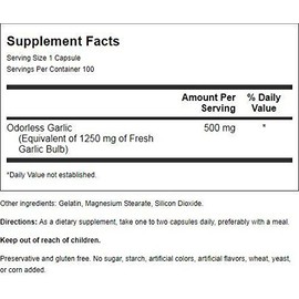 Nature's Blend Odorless Garlic 1,250 mg 100 Caps