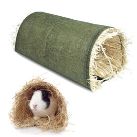 Rabbit Tunnel, Guinea Pig Tunnel Cuddly Tunnel Hamster Toy Accessories Small Animal Activity Tunnel Toy for Small Animals, Guinea Pigs, Ferrets, Chinchilla, Hedgehog (Green)