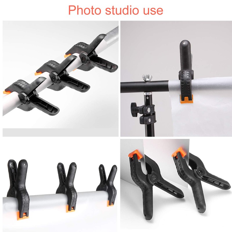10 Pieces Large Nylon Spring Clamps, 6 Inch and 4