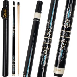 Billmart Pool Cue Stick, Low Deflection Shaft Billiard Cue Sticks with Hard Case, Pool Table Sticks Queue, 19-21 oz Pool Que(Black 19oz)
