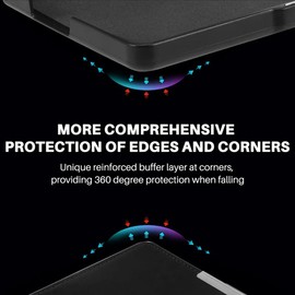 Electro-weideworld Case for Kobo Glo HD/Touch 2.0, Full Protection Folding Stand Slim Protective Case Cover for Kobo Glo HD/Touch 2.0 with Auto Wake/Sleep, Black