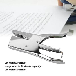HAOHIZE Heavy Duty Plier Stapler,Office Stapler 24/8 Effort Saving Thick 50 Sheets Large Capacity Sturdy Metal Plier Stapler for Family Office School