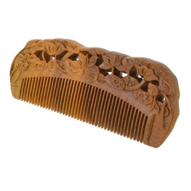 Outanaya 1PC Natural Wooden Hair Comb Stylish Detangling Comb for Home Salon Use No Snags for All Hair Types Improves Decorative Design for Gifting