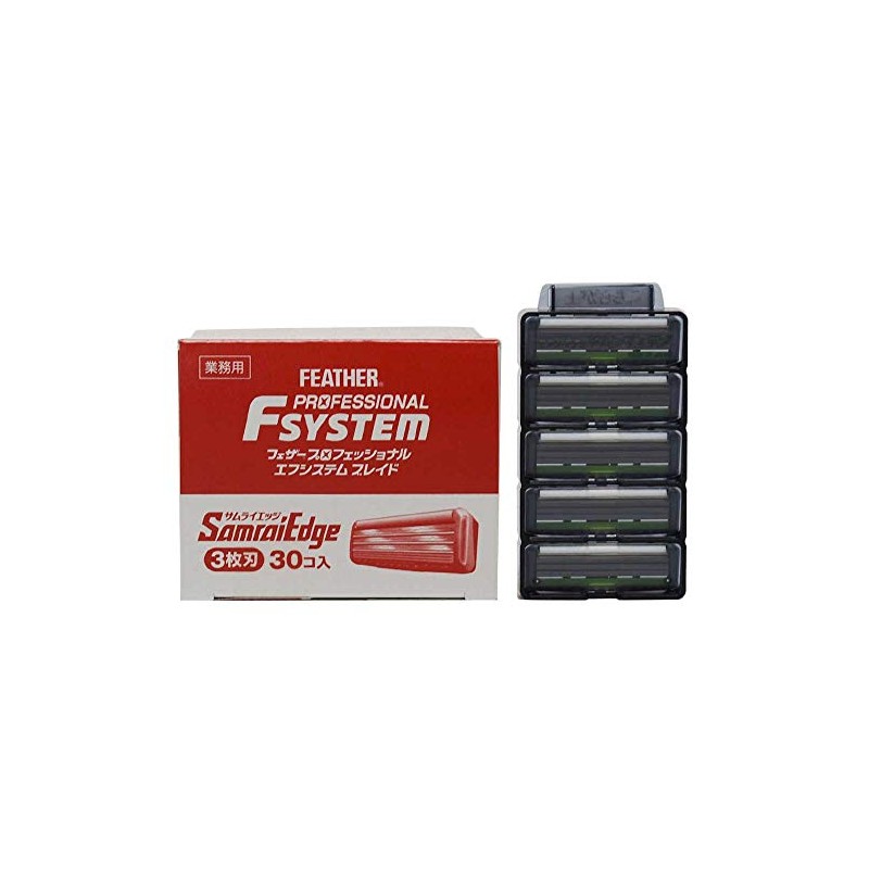 Feather F System Braid Samurai Edge Replacement Blades, Pack of