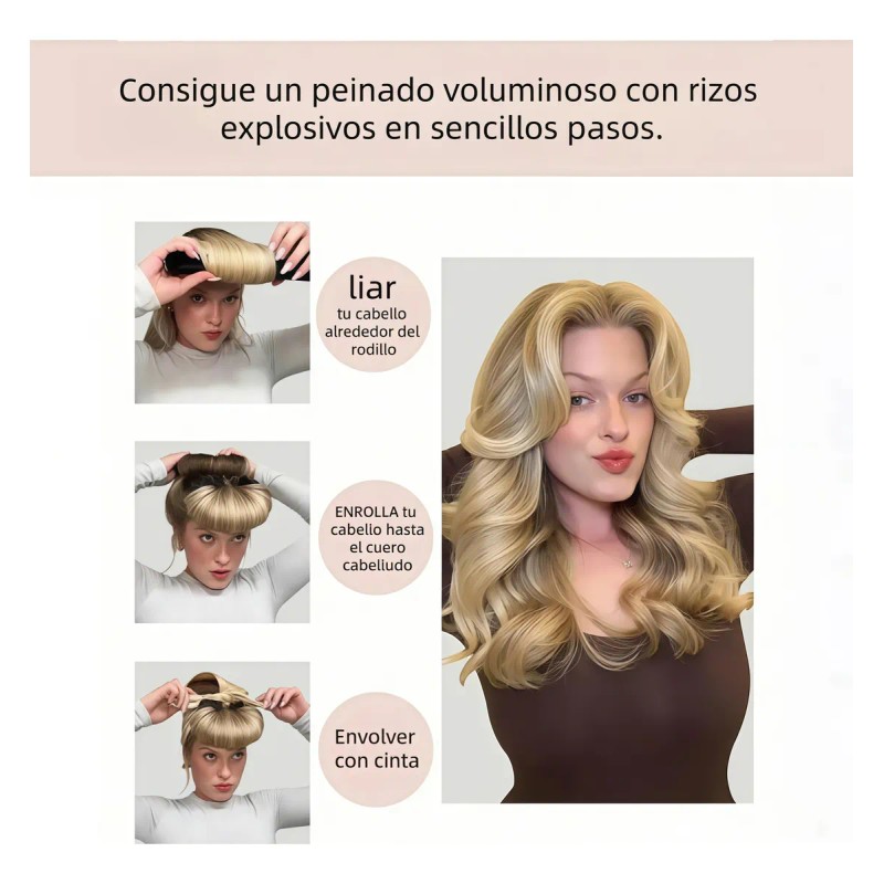 6pzs Curly Ondas En Cabello Rizos Sin Calor Tubogorro Satin